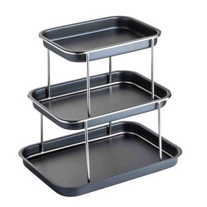 ALZATA RETTANG. NERA 3 PIANI 38×28×h35