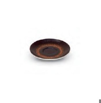 PIATTO CAFFE' ESTIA 11,5cm.RUGGINE/BCO