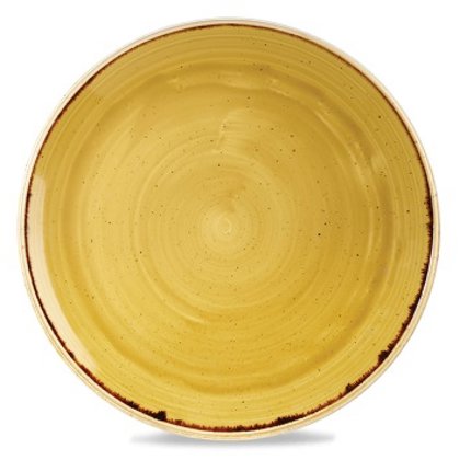 PIATTO PIANO COUP 32 GIALLO STONECAST