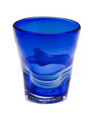 BICCHIERE ACQUA SAMOA HOKUSAI BLU CMT