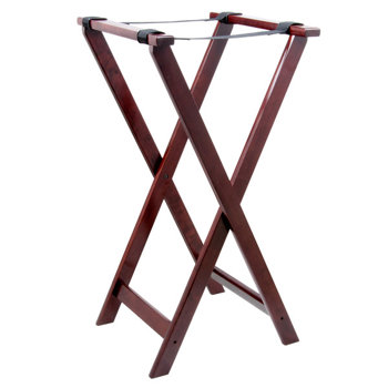 PORTA VASSOIO LEGNO MOGANO 42x42x81,5h