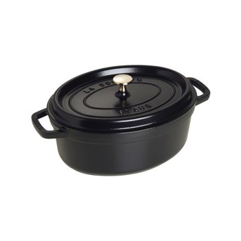 CASSERUOLA OVALE NERA 29cm.GHISA STAUB