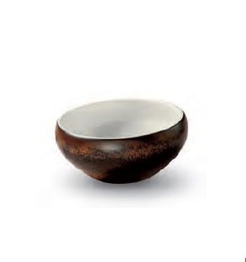 BOWL TONDA ESTIA 18 RUGGINE/BIANCO