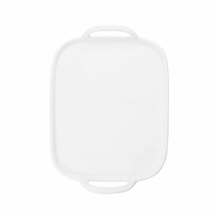 VASSOIO 31x20 C/MANICI BIANCO MELAMINA
