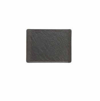 PIATTO RETTANGOL. 20x15 NERO  VULCANIA