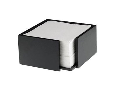 PORTA TOVAGLIOLI BUFFET 14×14×10h NERO BAMBOO