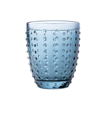 BICCHIERE VETRO 32 cl BLU BOLLICINE