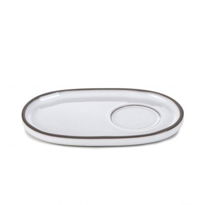 PIATTO CAFFE' 14x8 BIANCO CARACTERE
