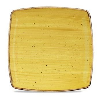 PIATTO QUADRO COUP 27 GIALLO STONECAST