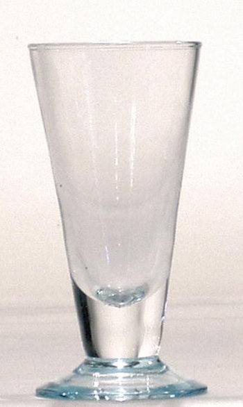 CALICE CONO C/PIEDE AZZURRO CRISTAL