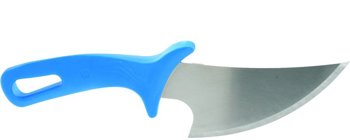 COLTELLO TAGLIAPIZZA INOX MANICO BLU