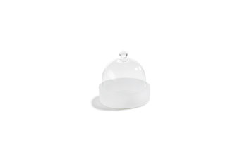 PIATTINO TONDO GOURMET 15 C/CLOCHE BCO